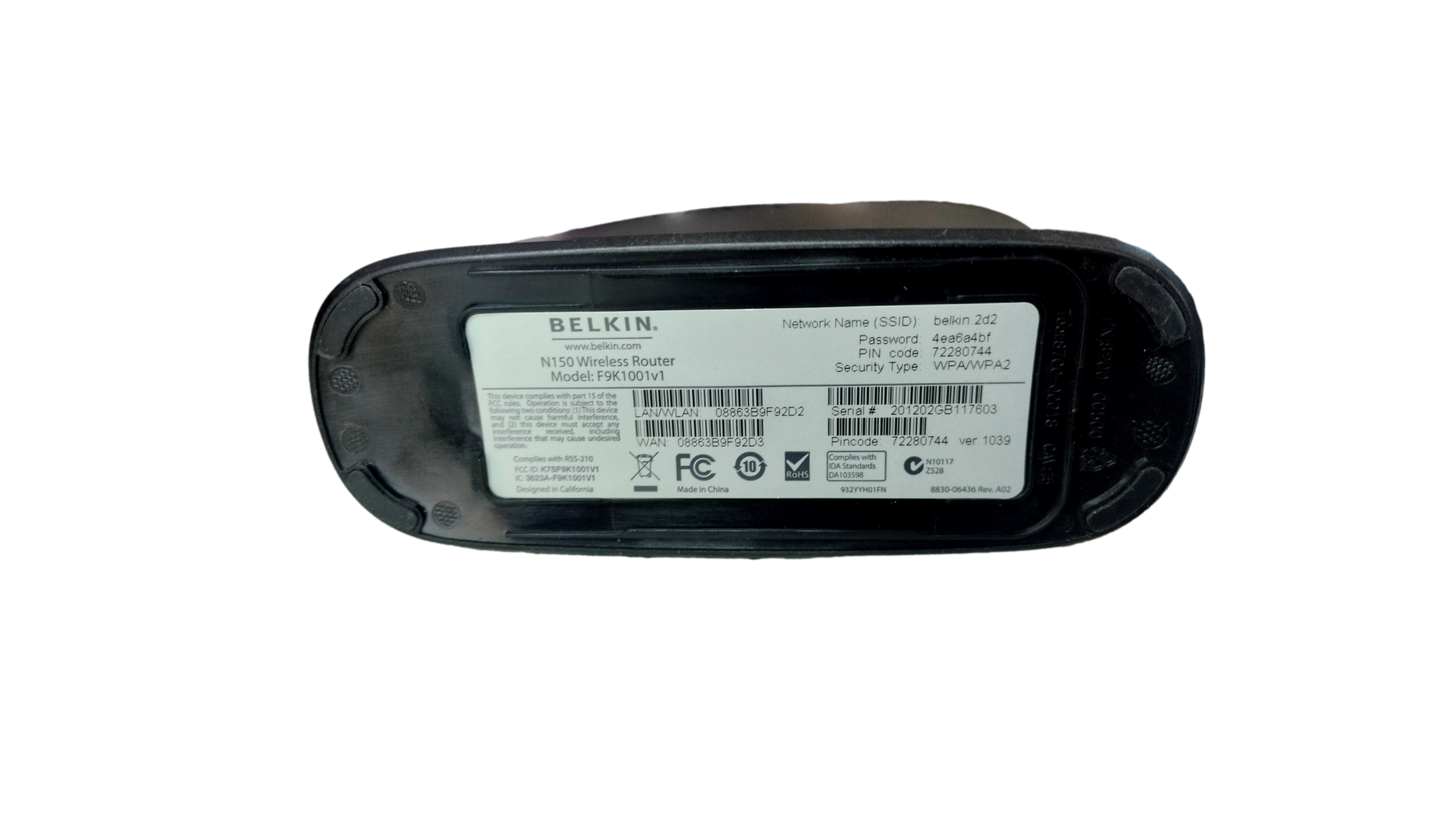 Belkin F9K1001v1 N150 Wireless Router