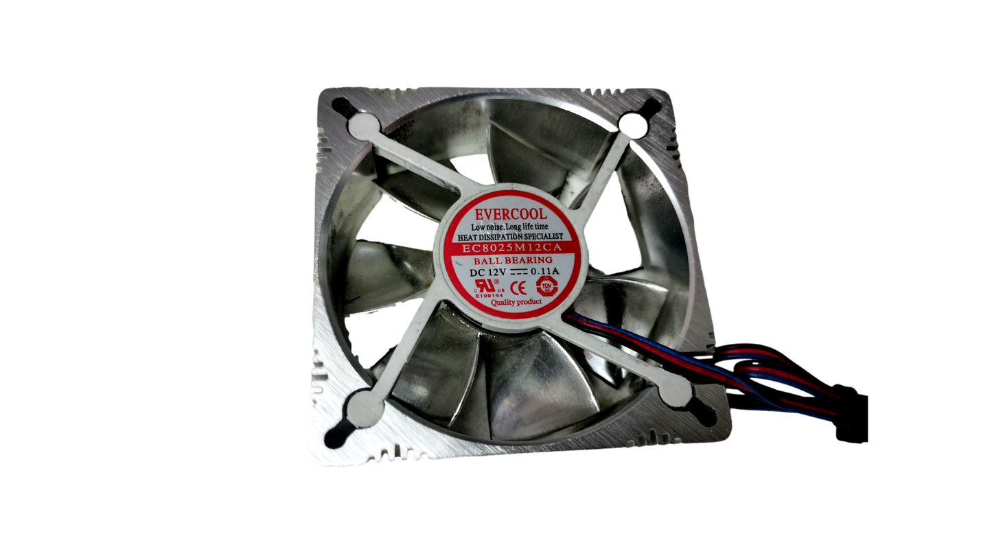 Evercool EC8025M12CA 12V 0.11A Aluminum Case Fan
