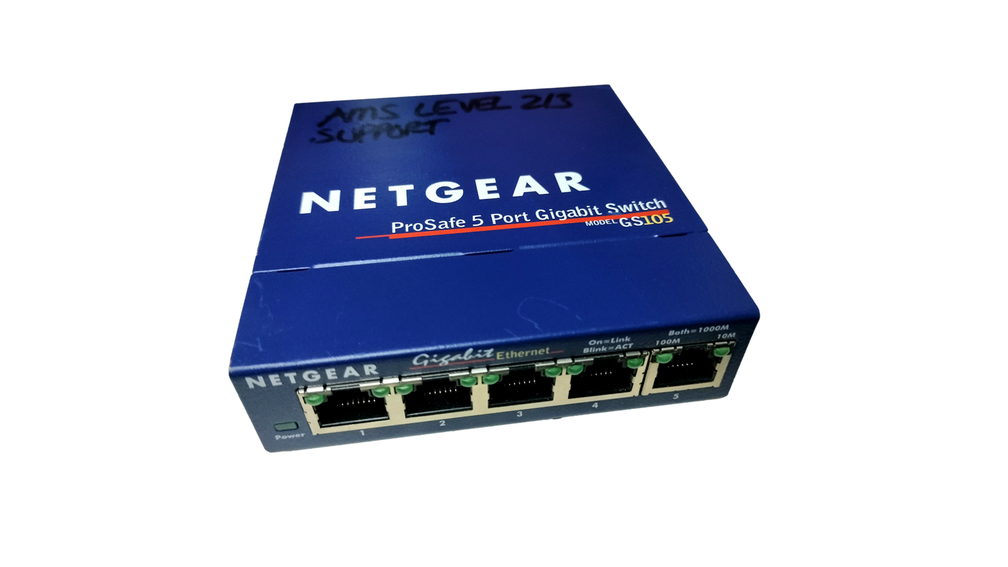 Lot of 3 Netgear GS105 Prosafe 5 Port Gigabit Switchs