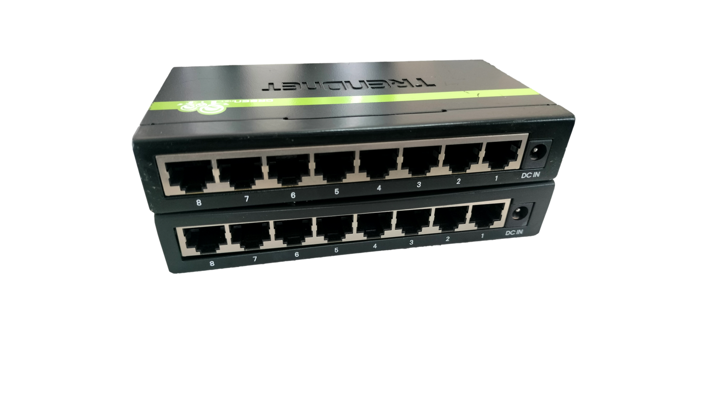 Lot of 2 Trendnet TE100-S80G 8 Port Switch
