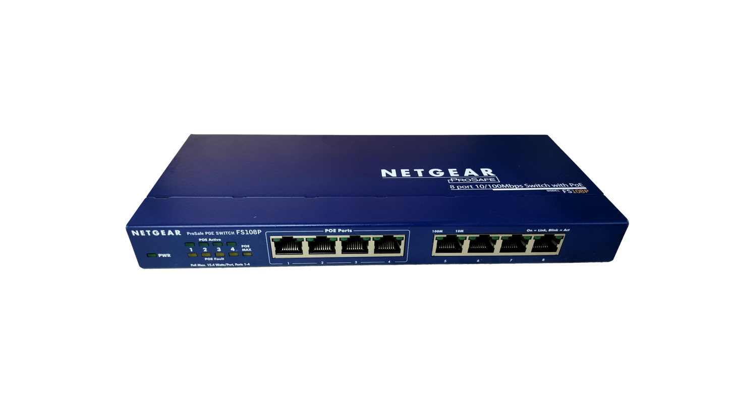 NETGEAR ProSafe FS108P 8-Port 10/100 4 Port Poe  Switch