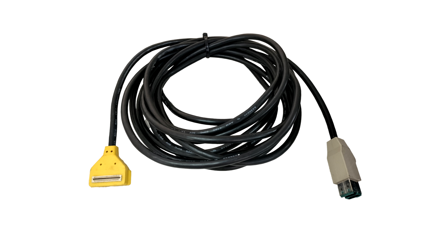 VeriFone Yellow 12v Latch & Lock Cable 23998-02-R