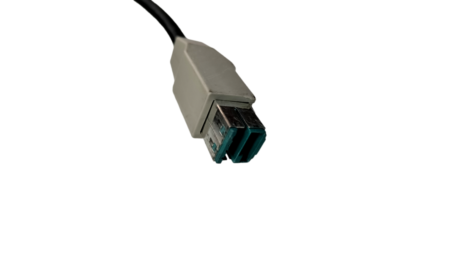 VeriFone Yellow 12v Latch & Lock Cable 23998-02-R
