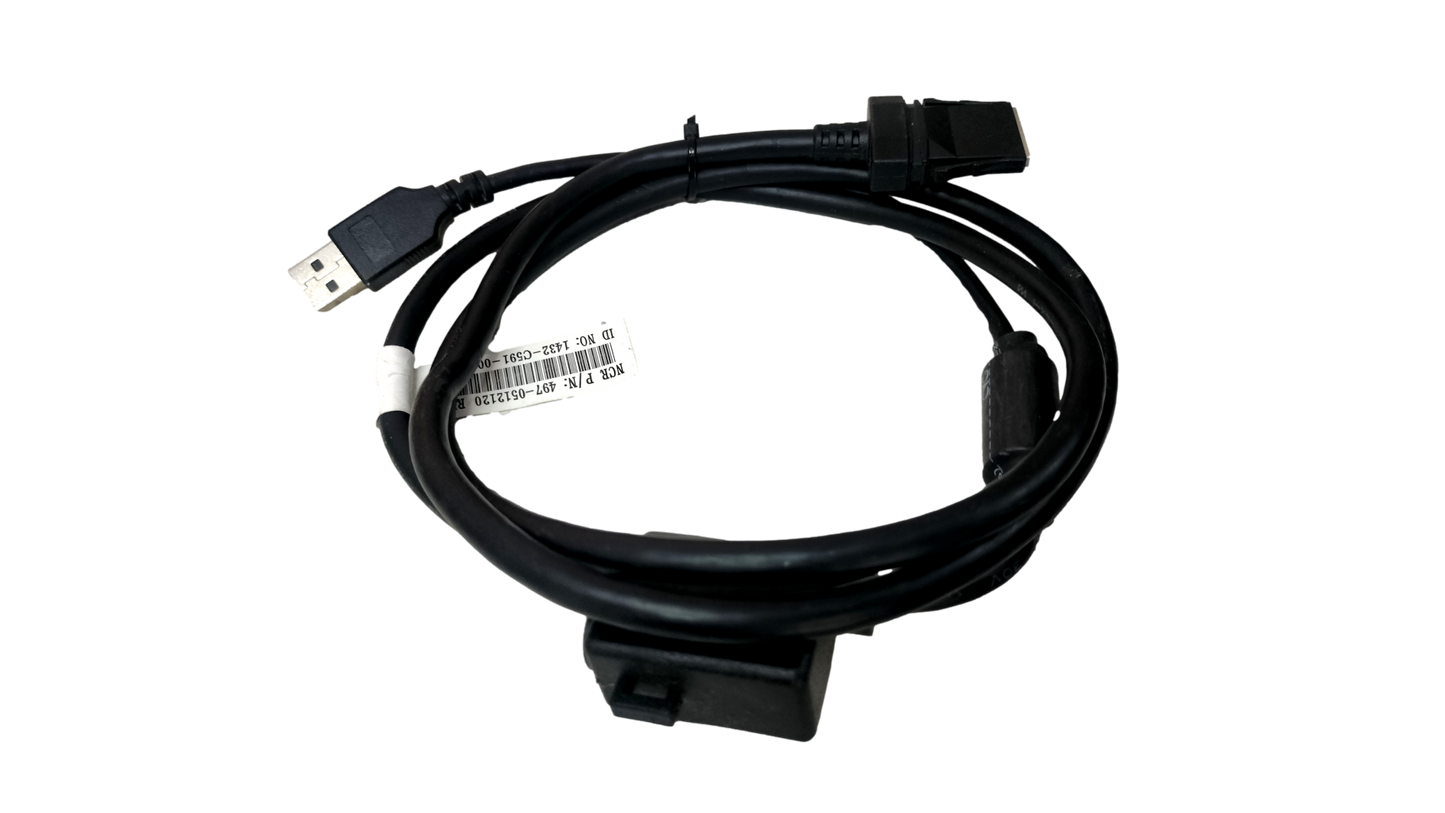 NCR 1432-C591-0013 1.3 meter USB Cable & 1x8 Latching Power Connector