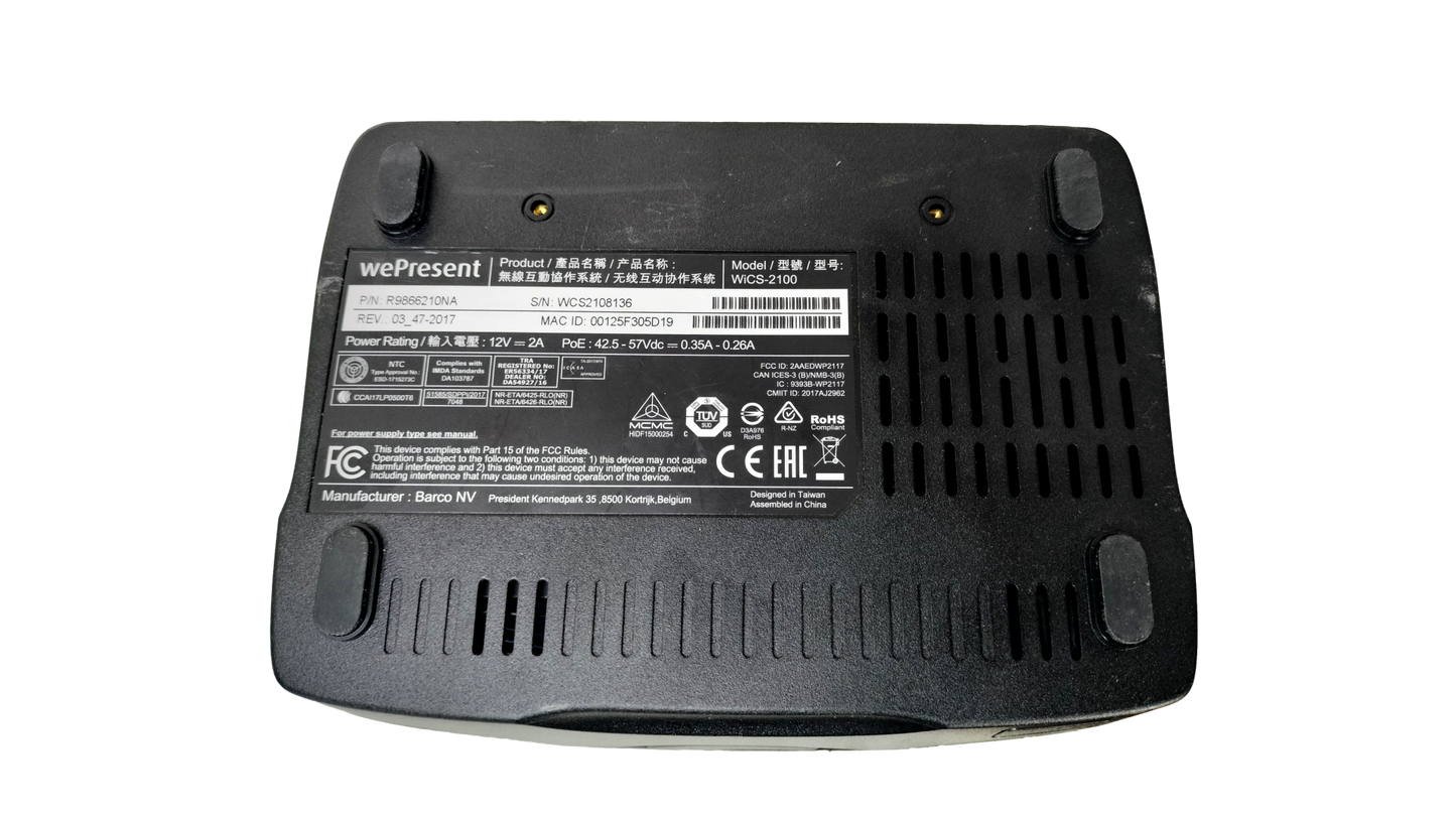 Barco WePresent WiCS-2100 POE Wireless Presentation System