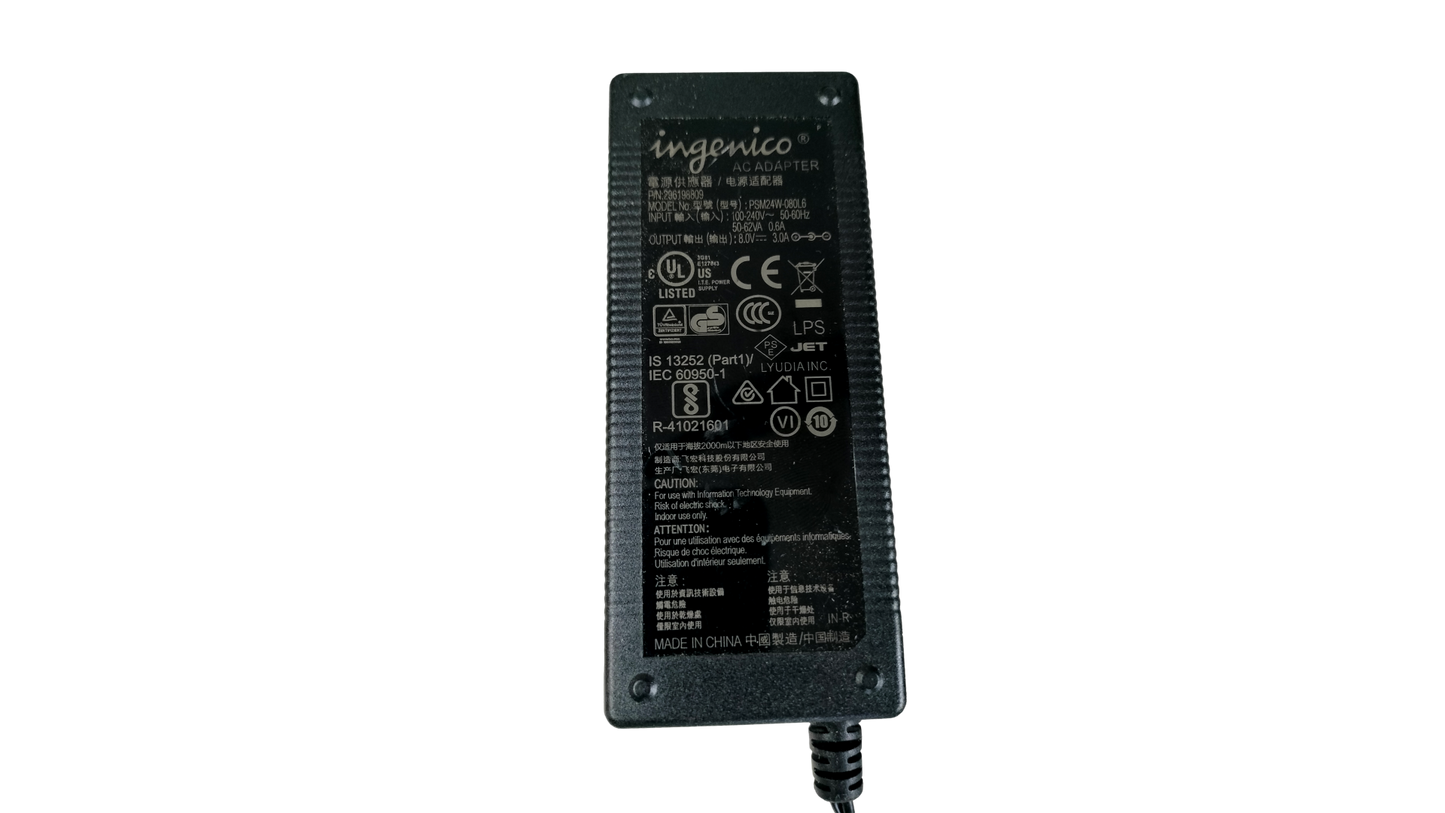 Ingenico PSM24W-080L6 24W 8V 3A Payment Terminal AC Adapter