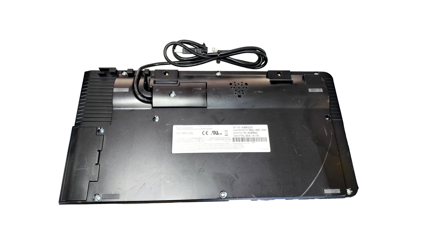 NCR Big Ticket 5932-6574-9090 POS Retail Keyboard Black Wired QWERTY w/ Touchpad