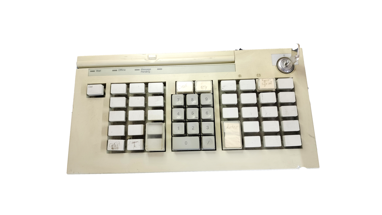 IBM Model M7 Point-Of-Sale POS Keyboard 92F6320 93F1918 w/ Key