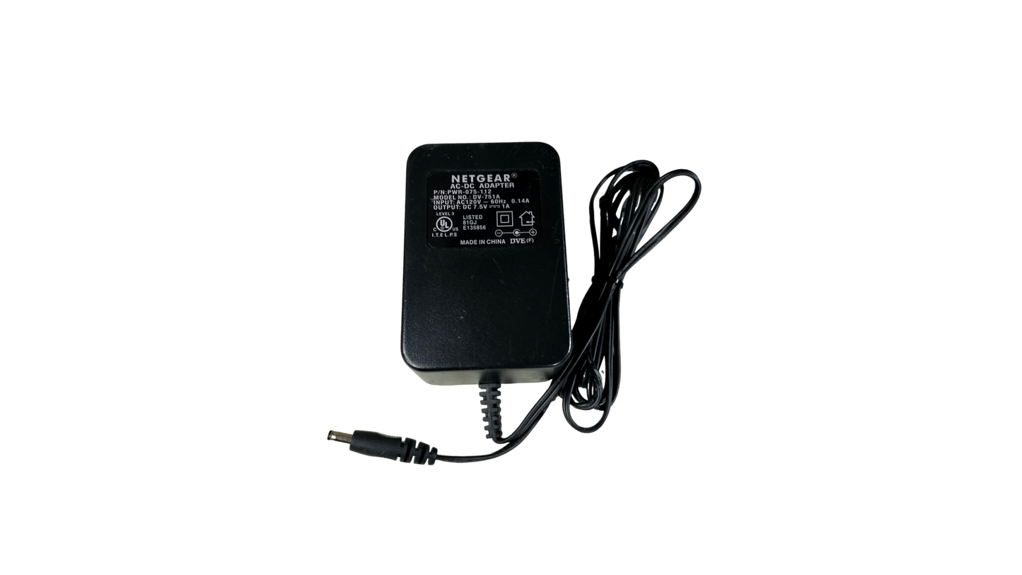 NETGEAR PWR-075-112 7.5V DC 1A DV-751A Power Adapter