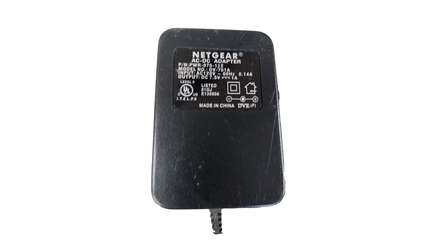 NETGEAR PWR-075-112 7.5V DC 1A DV-751A Power Adapter