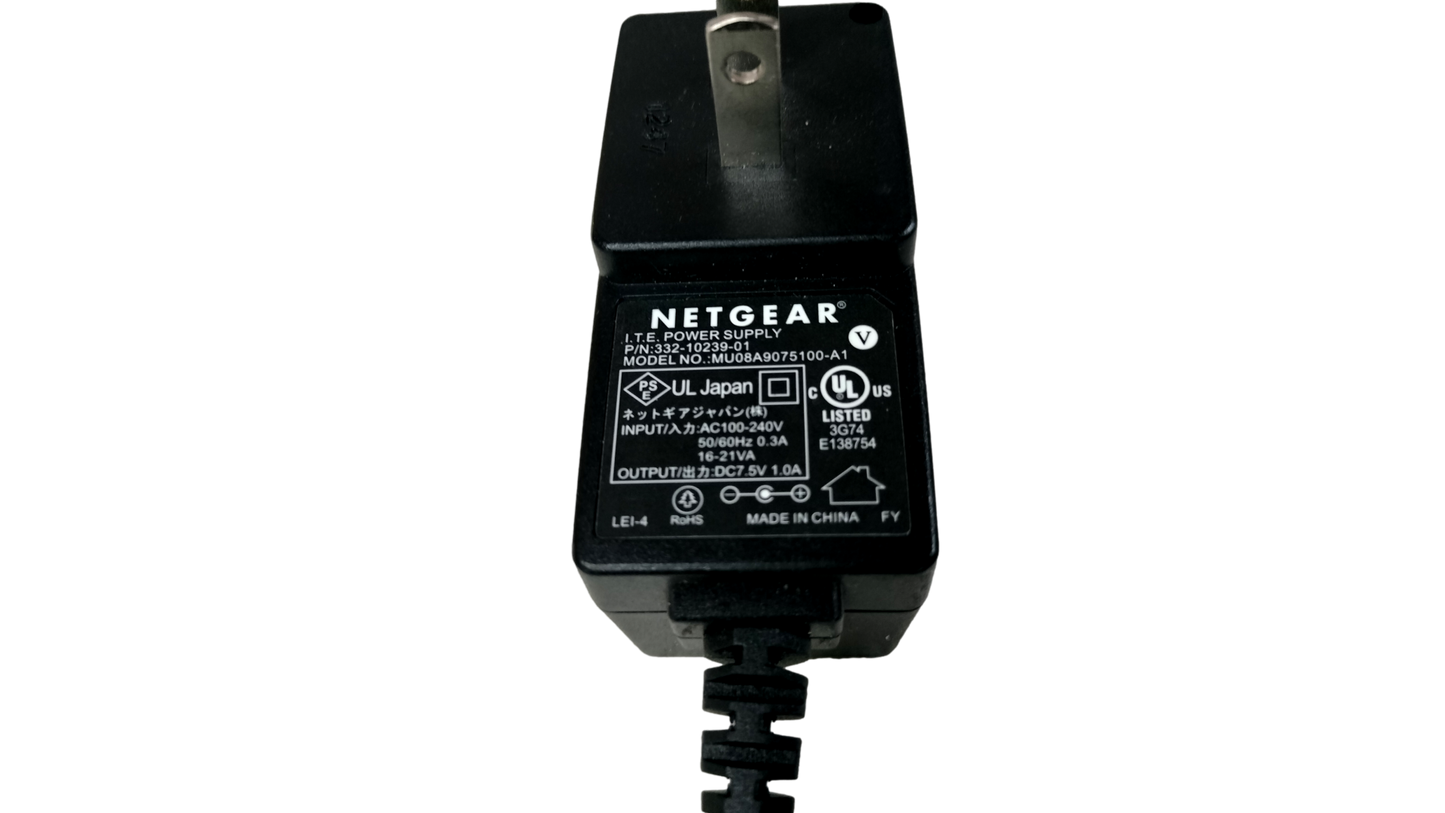 Genuine Netgear MU08A9075100-A1 Adapter 7.5V 1A Power Supply 332-10239-01