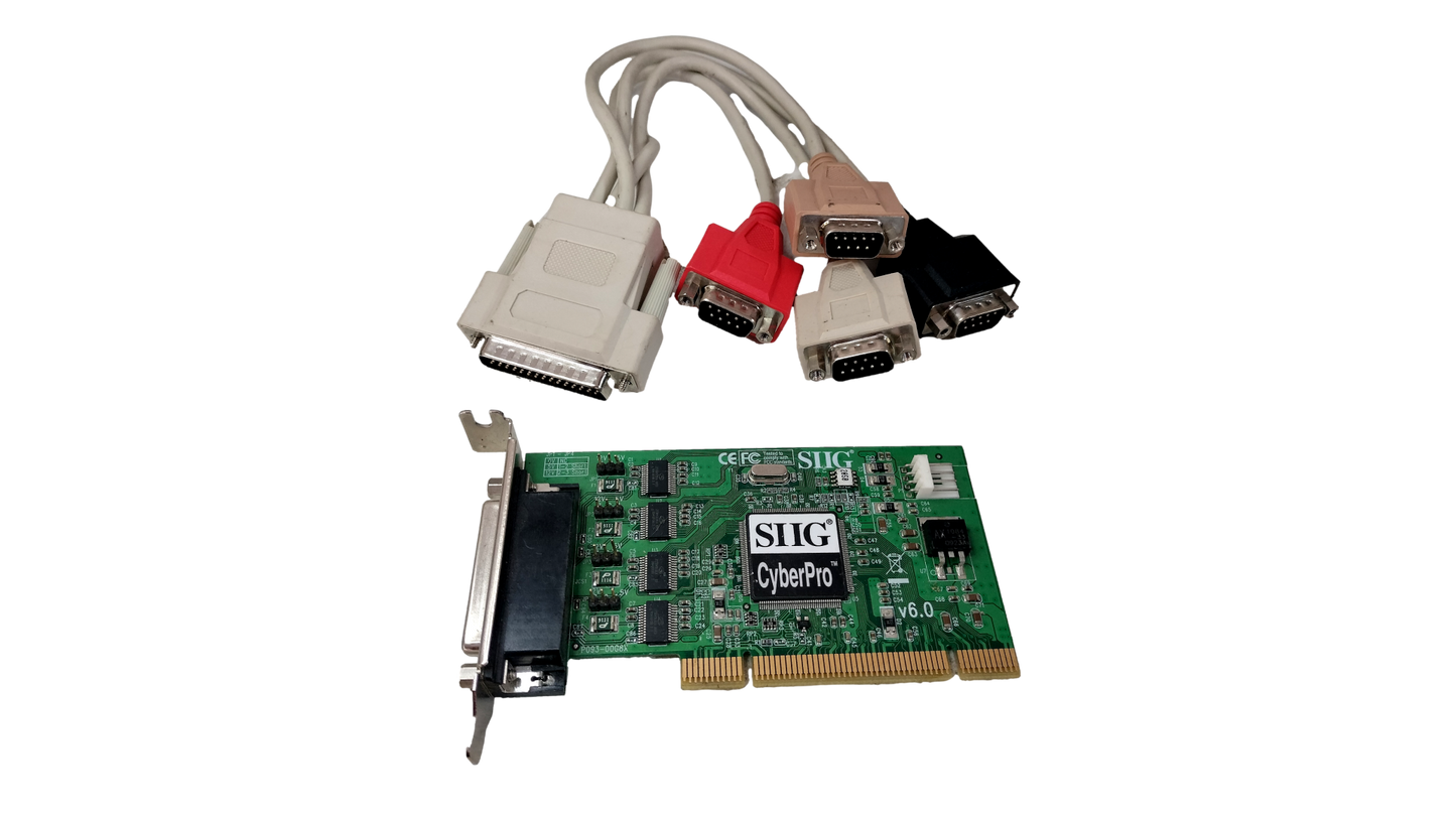 SIIG CyberPro LP-P40011-S6 4-Port Serial Low Profile Card