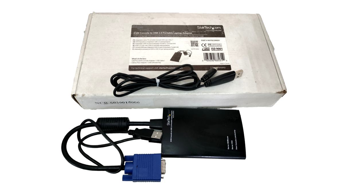 StarTech Notecon501 KVM Console to USB 2.0 Portable Laptop Crash Cart Adapter