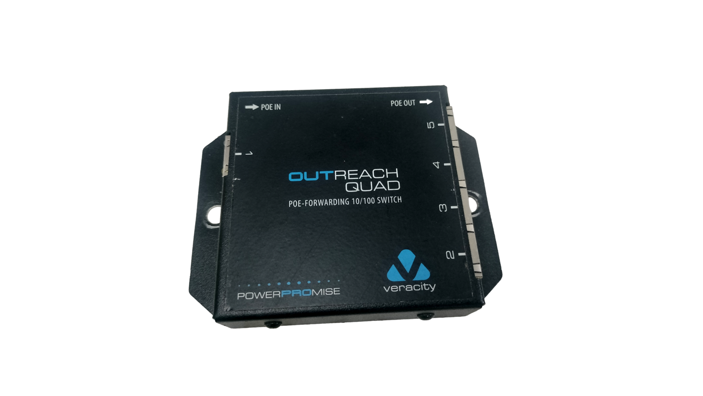 Veracity OR-ORQ Outreach Quad 10/100 PoE-Powered Switch