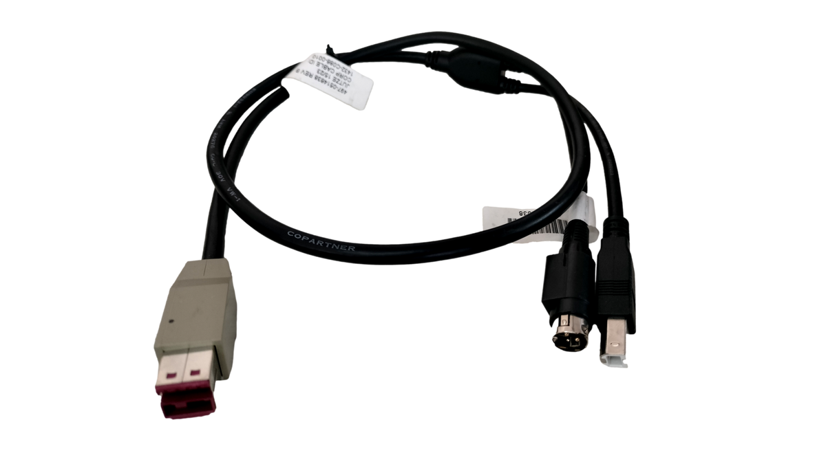 NCR 497-0514638 USB PRINTER & POWER CABLE 24V 1432-C086-0010