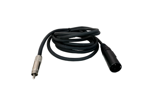 Whirlwind Accusonic+2 Low-Z XLR Male to RCA Male Audio Cable - 10 FT