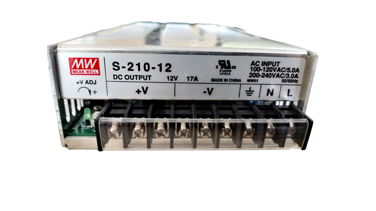 Mean Well S-210-12 Enclosed Switching Power Supply 12V 17A 204W