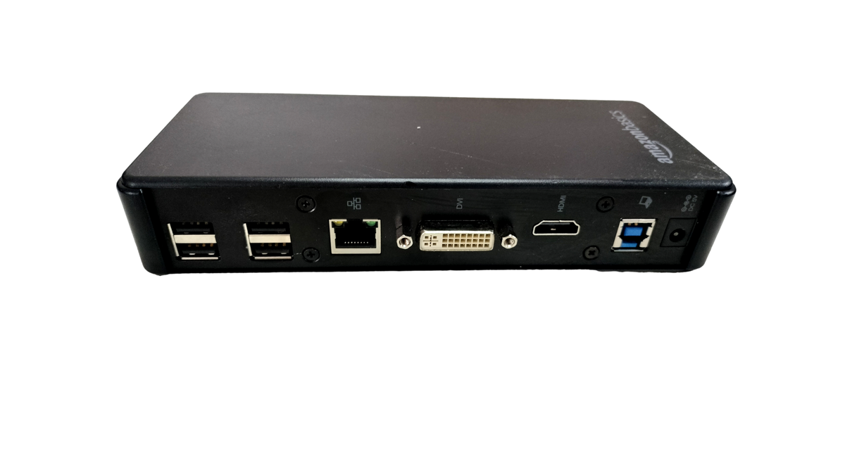 Amazon Basics USB 3.0 Universal Laptop Dual Monitor Docking Station Black B073787GMY