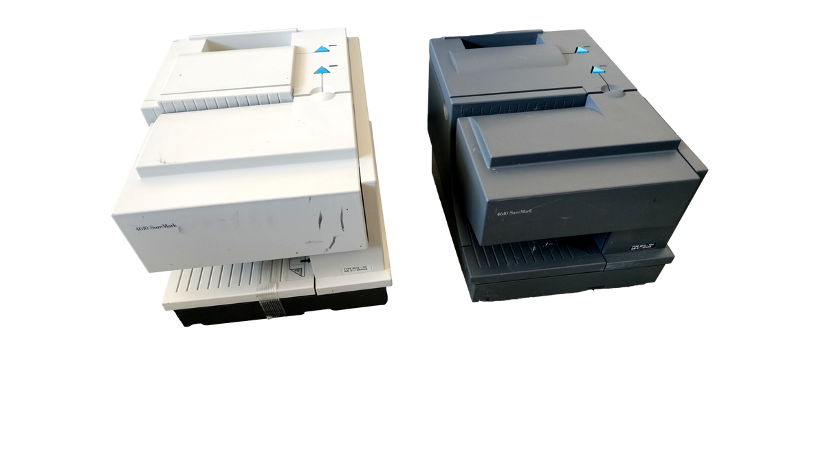 Lot of 2 IBM SureMark 4610 POS Thermal Receipt Printers Dual-Station As-Is Repair