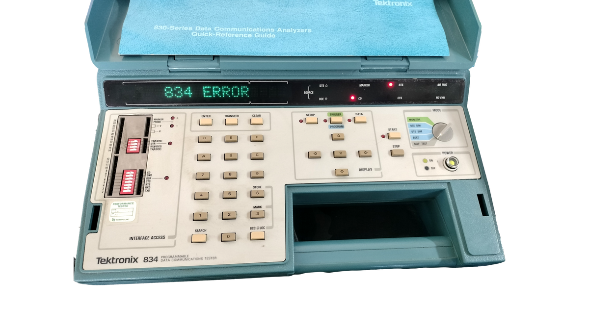 Vintage Tektronix 834 Programmable Data Communications Tester Protocol Analyzer 834 Error