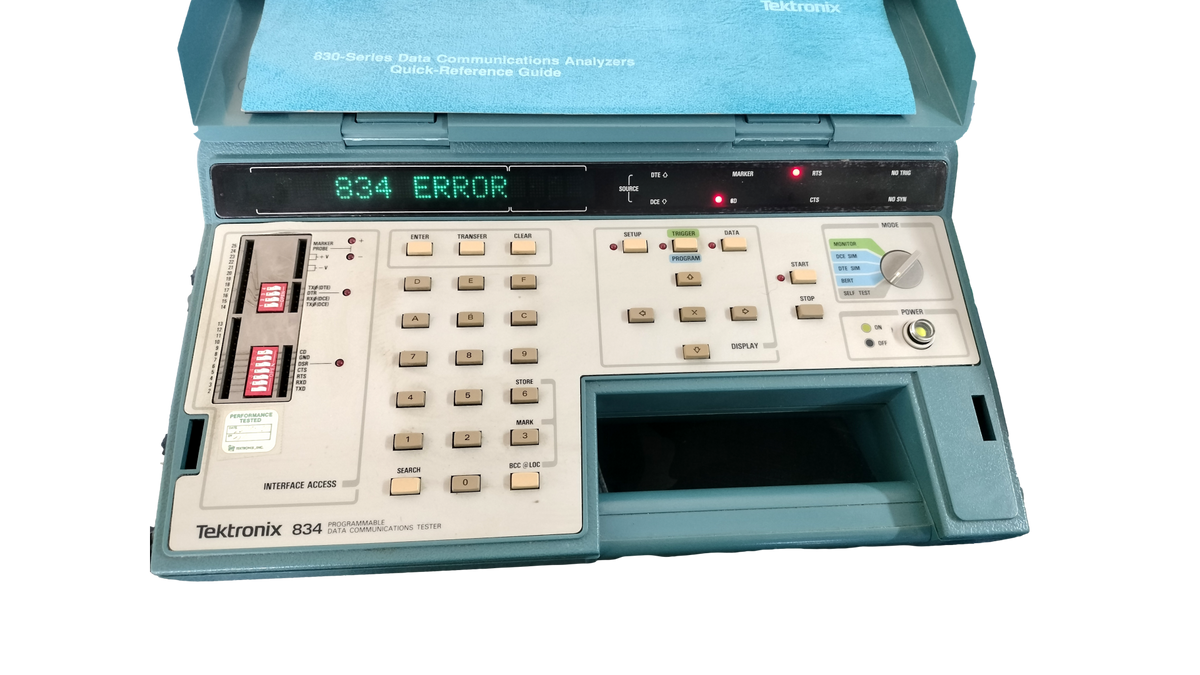 Vintage Tektronix 834 Programmable Data Communications Tester Protocol Analyzer 834 Error