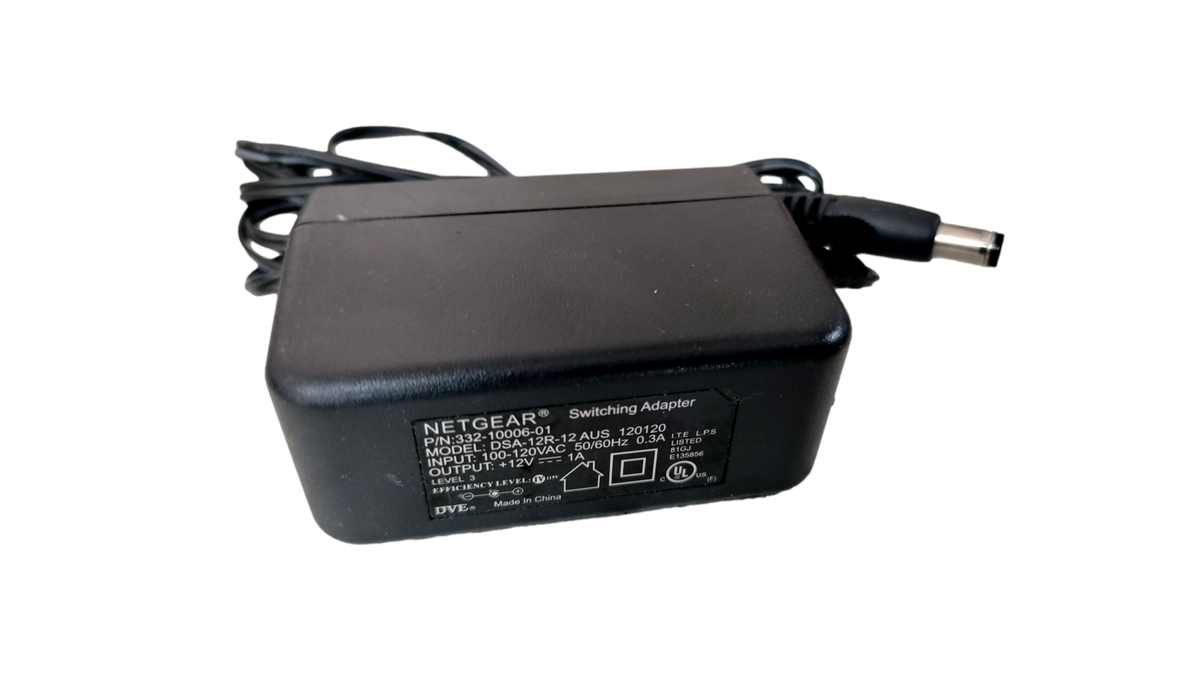 NETGEAR Power Supply Adapter DSA-12R-12 AUS 120120 12V 1A 332-10006-01 Charger