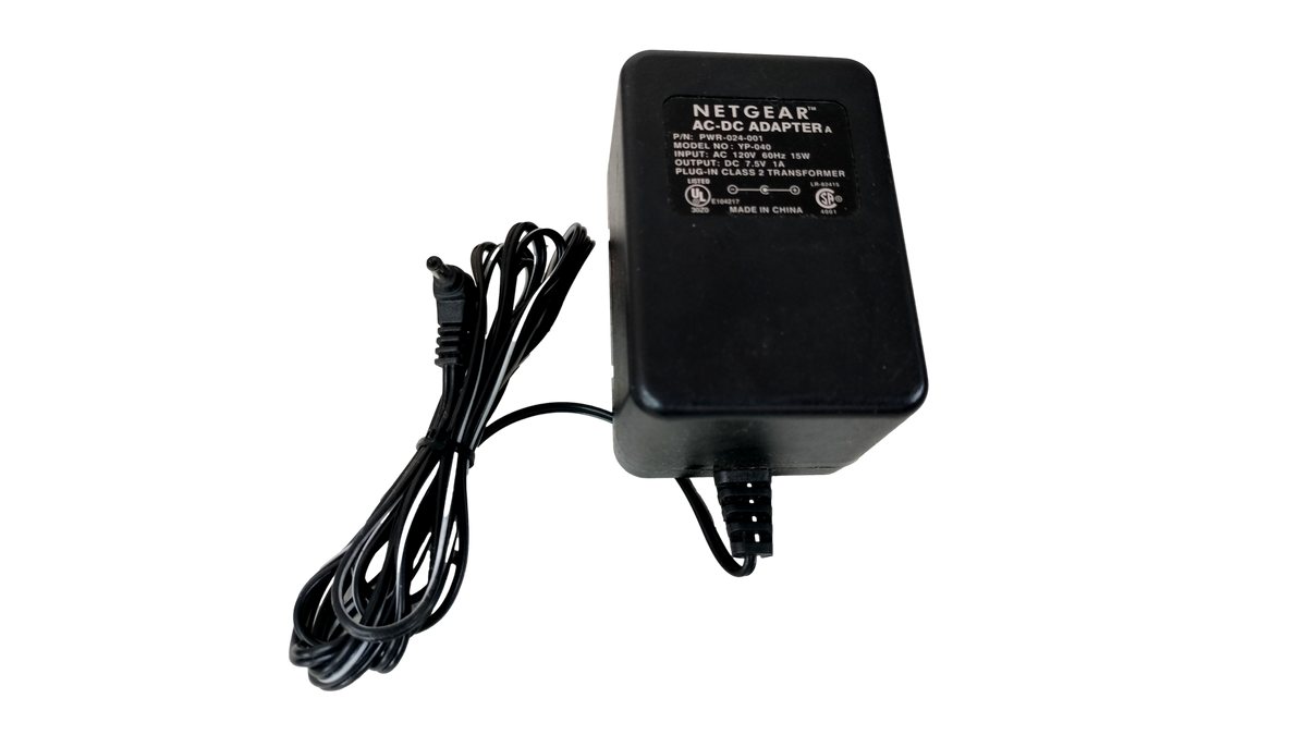 NETGEAR YP-040 7.5V 1A Power Adapter Charger PWR-024-001