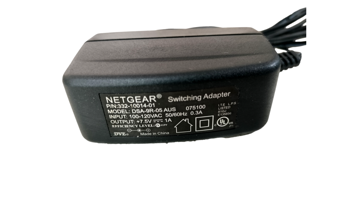 NETGEAR DSA-9R-05 AUS 7.5V 1A Power Adapter Charger 332-10014-01
