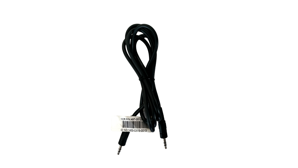 NCR 497-0512351 Audio Cable 1432-C593-0013 Male to Male 3.5mm Aux Plug POS Cable