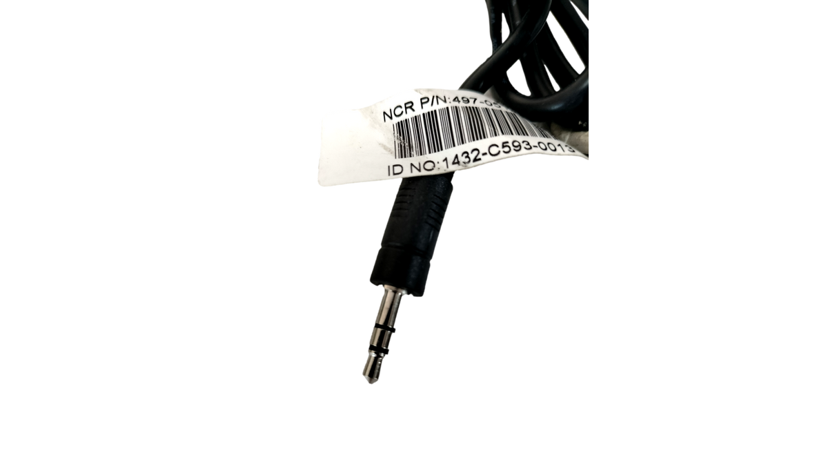 NCR 497-0512351 Audio Cable 1432-C593-0013 Male to Male 3.5mm Aux Plug POS Cable