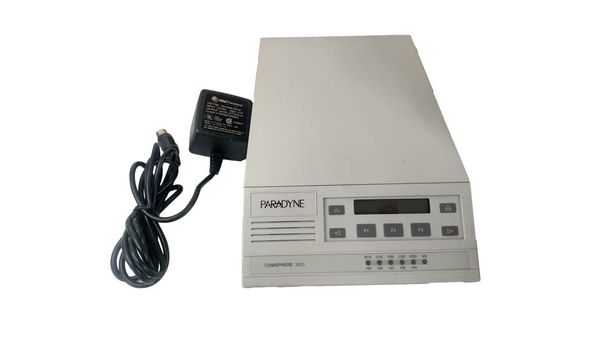 AT&T Paradyne COMSPHERE 3820 Standalone Modem 3820-A1-001 2278-SA2 w/ AC Power