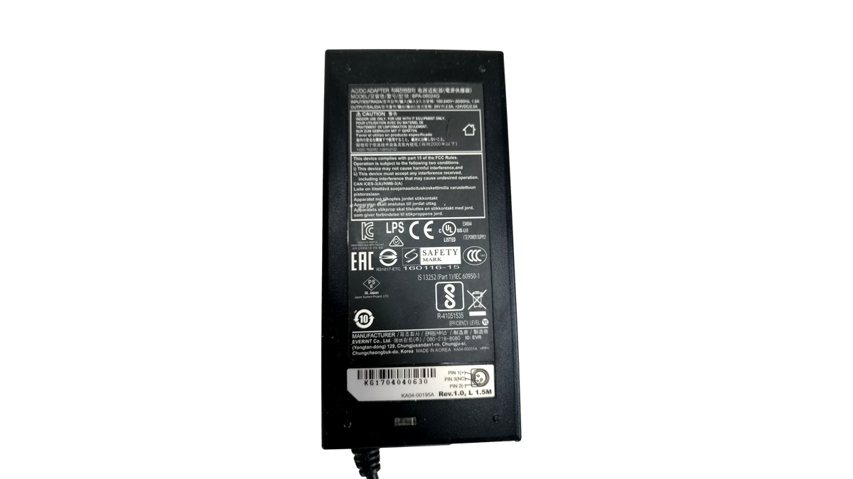 Everint BPA-06024G 24V 2.5A AC Power Supply Adapter Brick 3-Pin POS Printer
