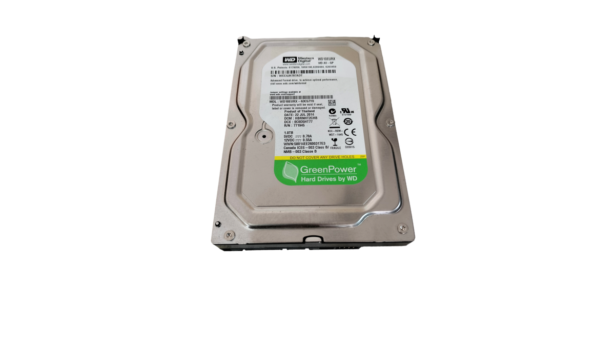 Western Digital WD10EURX 1TB AV-GP GreenPower 3.5" SATA Internal Hard Drive