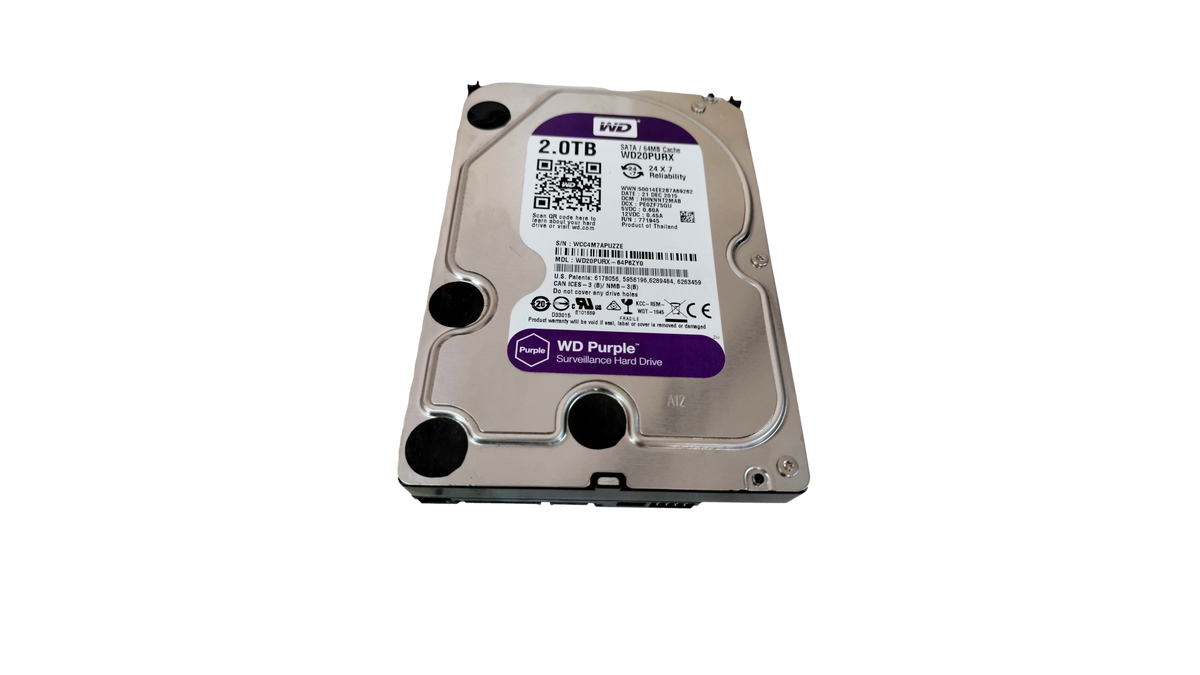 Western Digital WD Purple 2TB Surveillance 3.5" SATA Hard Drive WD20PURX