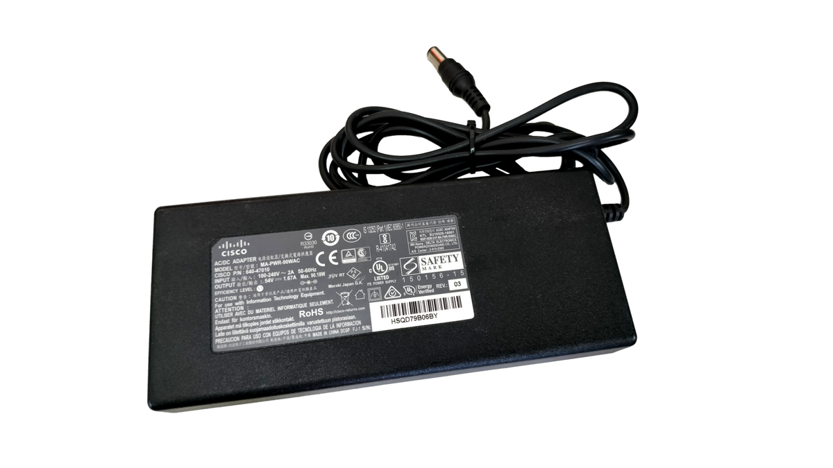 Cisco Meraki MA-PWR-90WAC 54V 1.67A 90W AC Power Adapter 640-47010