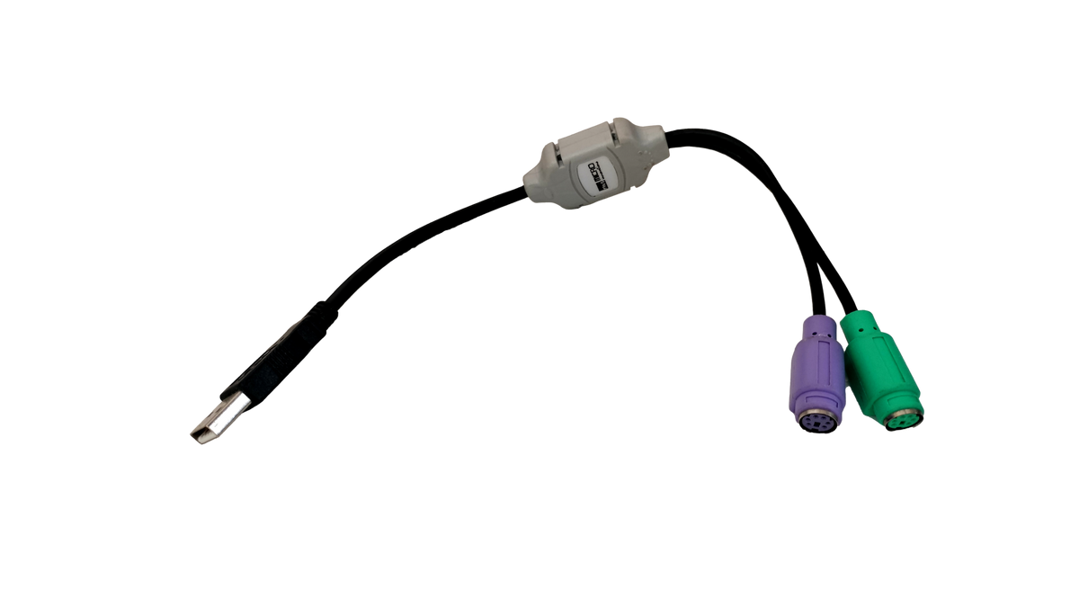 Micro Innovations USB to Dual PS/2 Keyboard Mouse Adapter Converter Cable