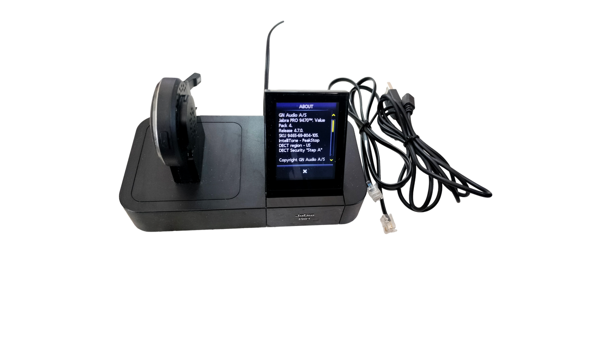 Jabra PRO 9470 Wireless Headset System w/ Touchscreen Base Base & Headpiece Only