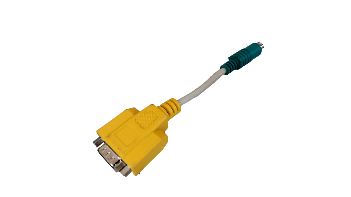 DB9 9-Pin Serial Male to PS/2 Female Mini-DIN 6-Pin Adapter Cable Dongle
