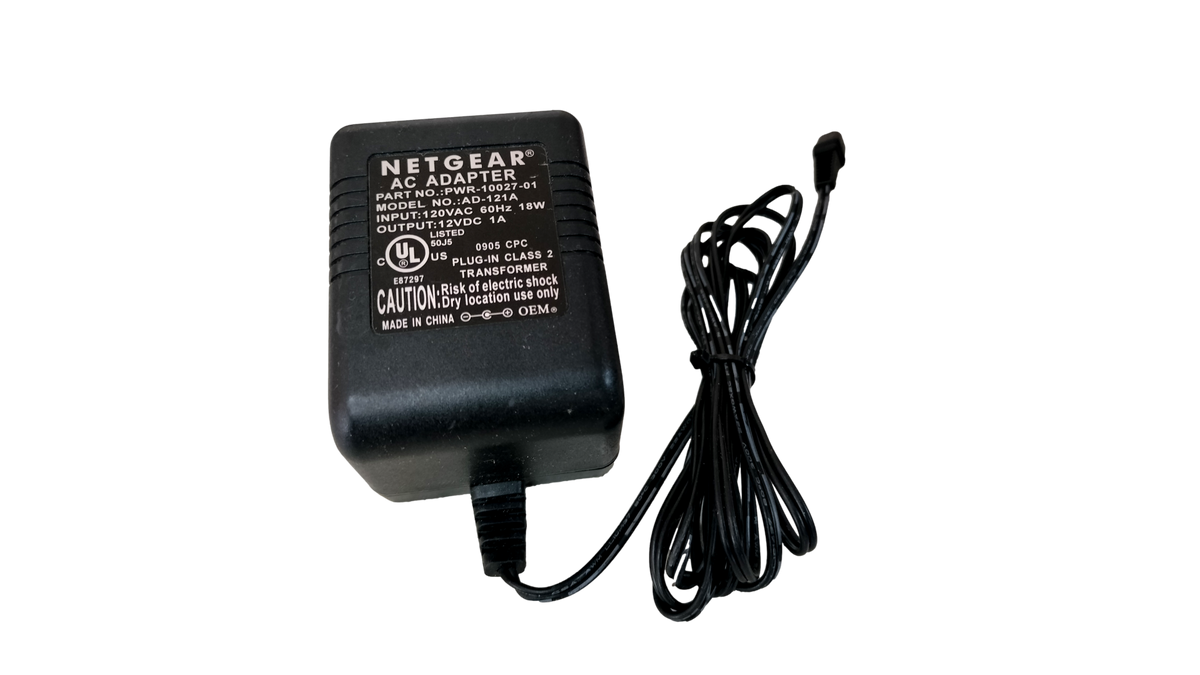 Netgear 12VDC 1A AC Adapter Power Supply PWR-10027-01 / AD-121A