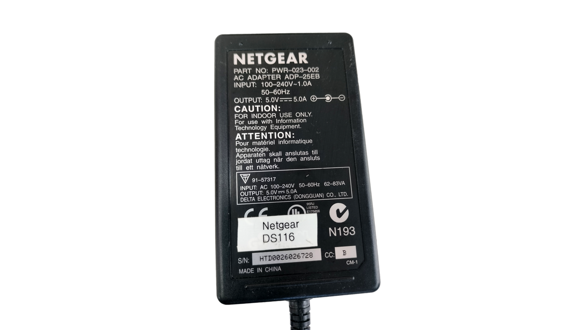 Netgear 5V 5.0A AC Power Adapter Brick ADP-25EB (PWR-023-002) - Power Supply Only