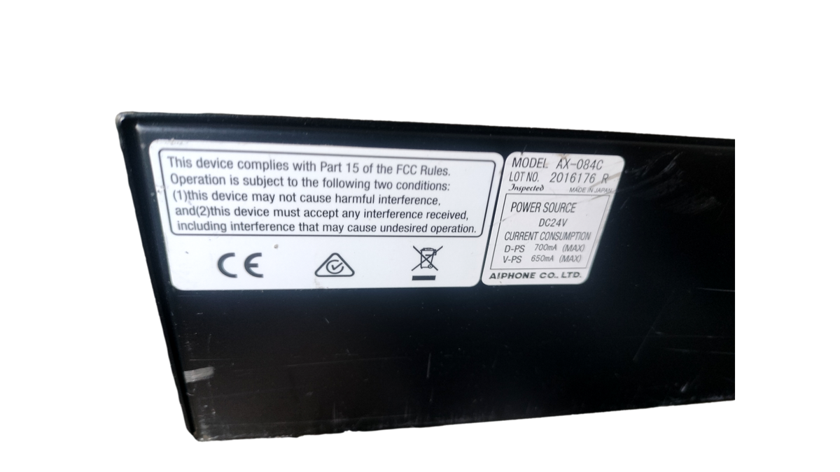 Aiphone AX-084C AX Series 8-Door 4-Master Audio/Video Central Control Unit Exchange