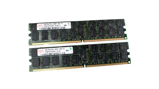 2x Hynix 4GB 2Rx4 PC2-5300P DDR2-667 ECC Registered Server RAM HYMP151P72CP4-Y5