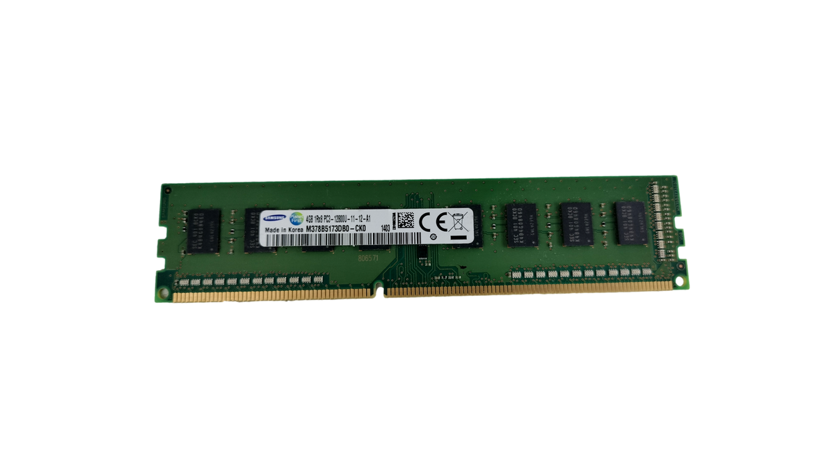 Samsung 4GB 1Rx8 PC3-12800U DDR3-1600MHz Non-ECC Unbuffered Desktop RAM Module (M378B5173DB0-CK0)