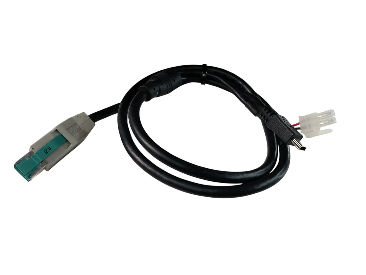 NCR 12V PoweredUSB to Mini USB & 2-Pin Power Cable 497-0474427