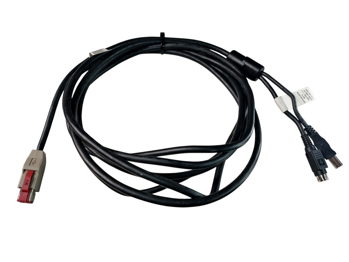 NCR RealPOS 24V PoweredUSB to USB-B & 3-Pin Din Printer Cable 497-0430300