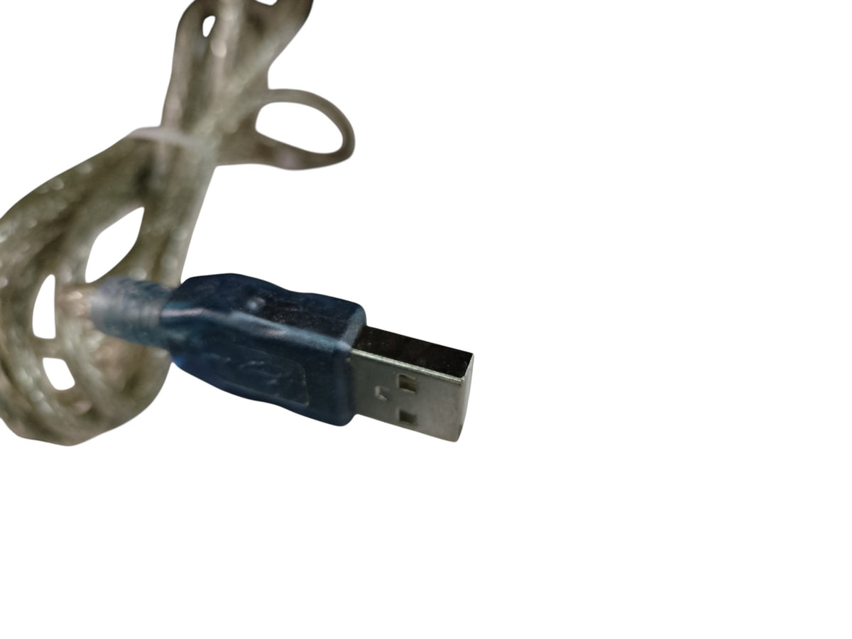 USB to DB25 Female Parallel Printer Adapter Cable Translucent Blue