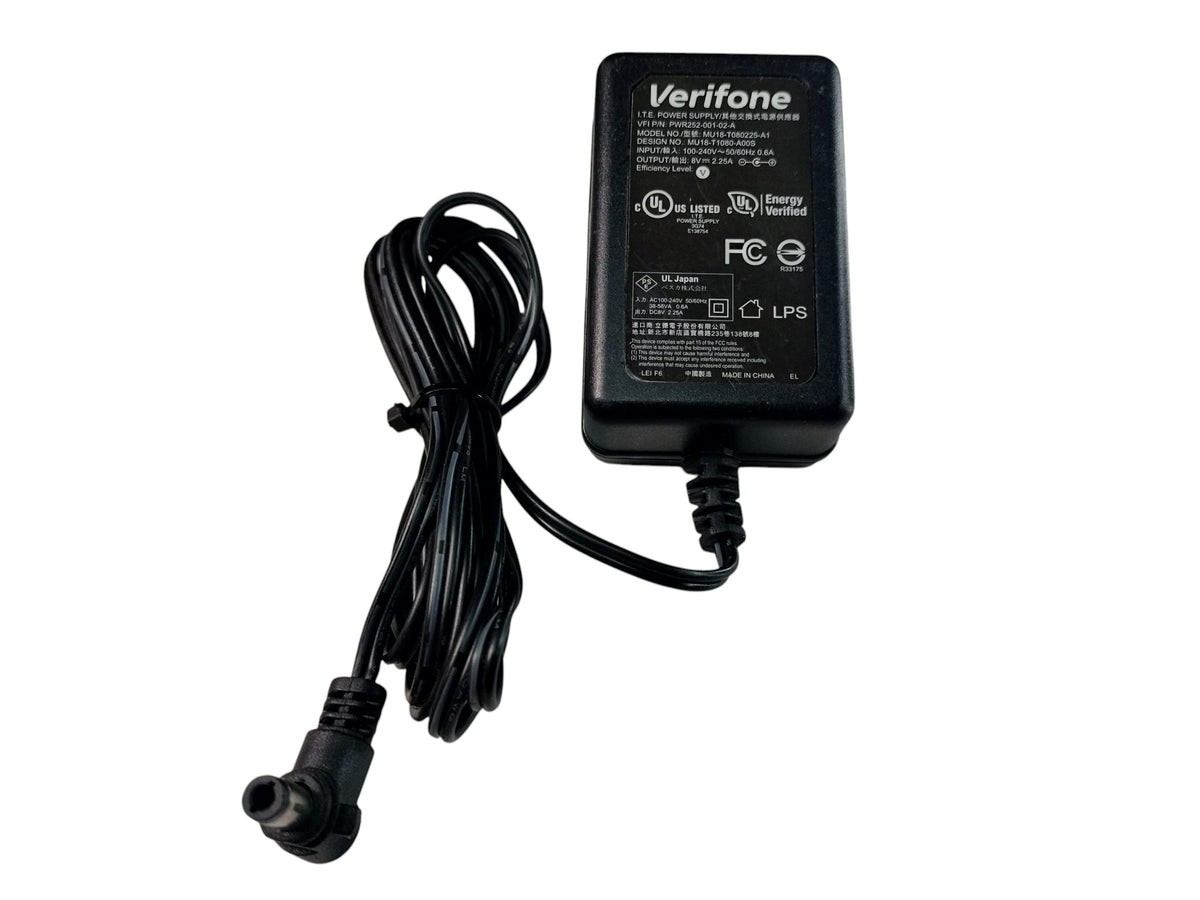 VeriFone 8V 2.25A Power Adapter Supply PWR252-001-02-A MU18-T080225-A1 VX520