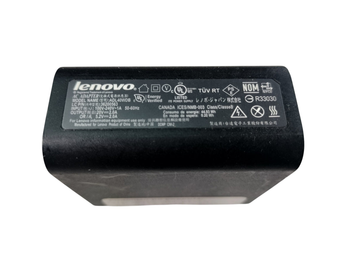 Lenovo 40W AC Power Adapter Supply Wall Charger ADL40WDB 36200563