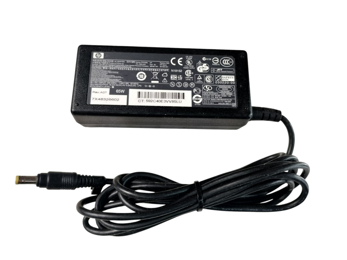 HP 380467-001 PA-1650-02H PPP009L 402018-001 65W 18.5V 3.5A Laptop AC Power Adapter