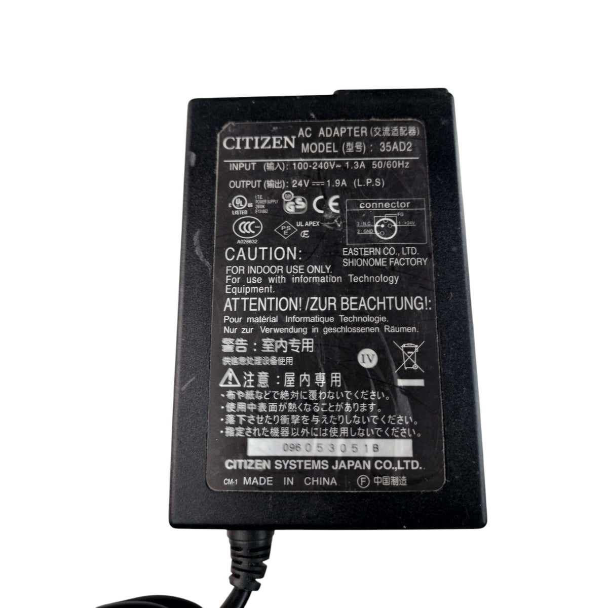 Citizen 35AD2 096053051B 24V 1.9A Receipt Printer Power Supply